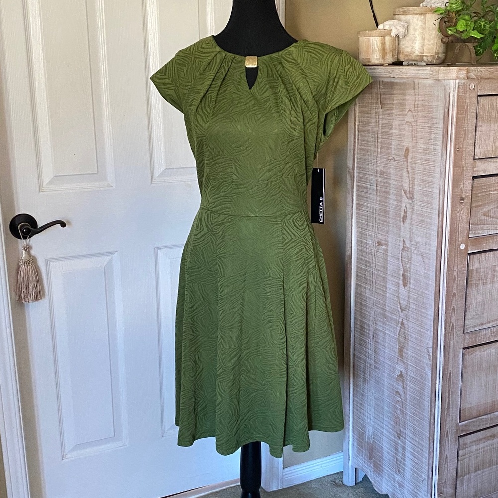 Chetta B Green Midi Dress